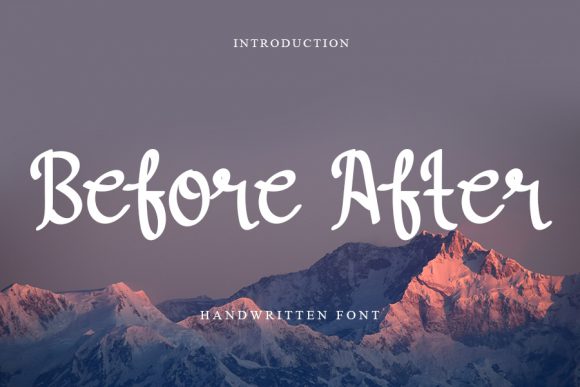 Before After: A Handwritten Font for Editorial Elegance