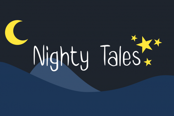 Nighty Tales: A Handwritten Font for Creative Web Design